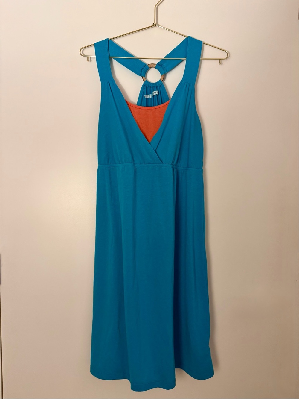 Maurices Blue Summer Dress with Orange Lining